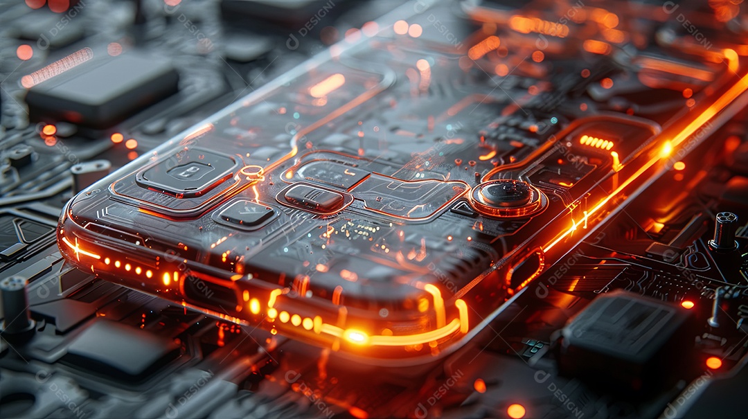 Projete papel de parede de telefone com um design 3D realista