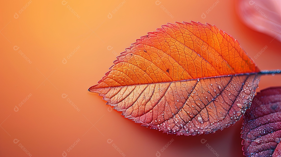 Folhas com fotos realistas paletas de cores quentes alta qualidade