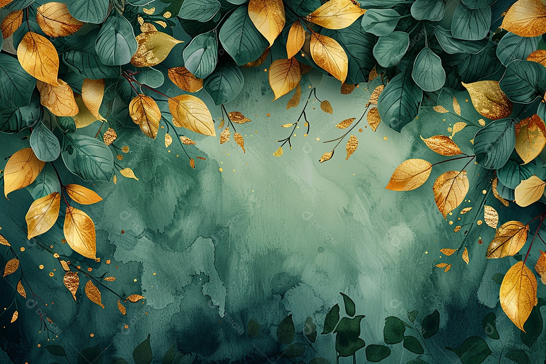 Bandeira verde abstrata botânica para decoração impressão papel de parede