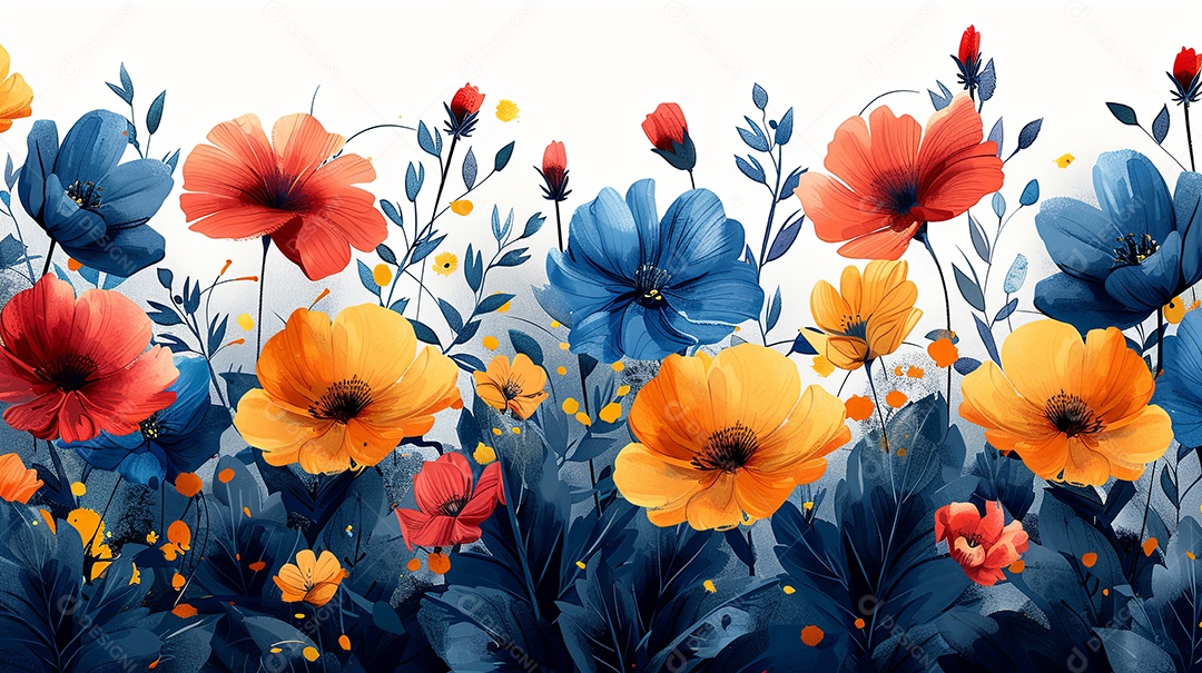 Flores colorido vibrante