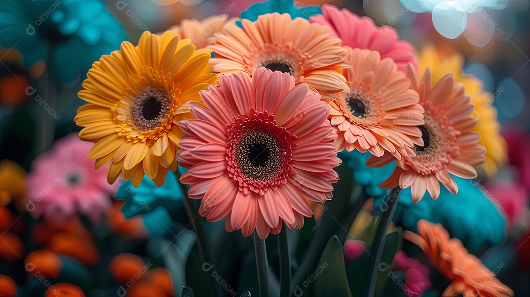 Flores colorido vibrante