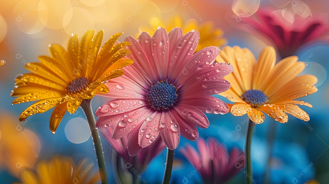 Flores colorido vibrante