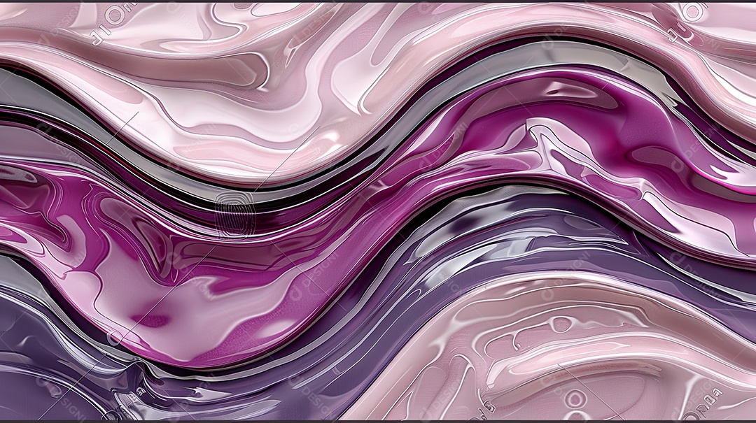 Camadas onduladas de vidro com estrutura congelada fundo abstrato em cores rosa e roxas