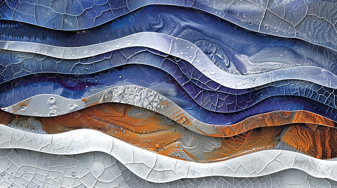 Camadas onduladas de vidro com estrutura congelada fundo abstrato em cores rosa e roxas