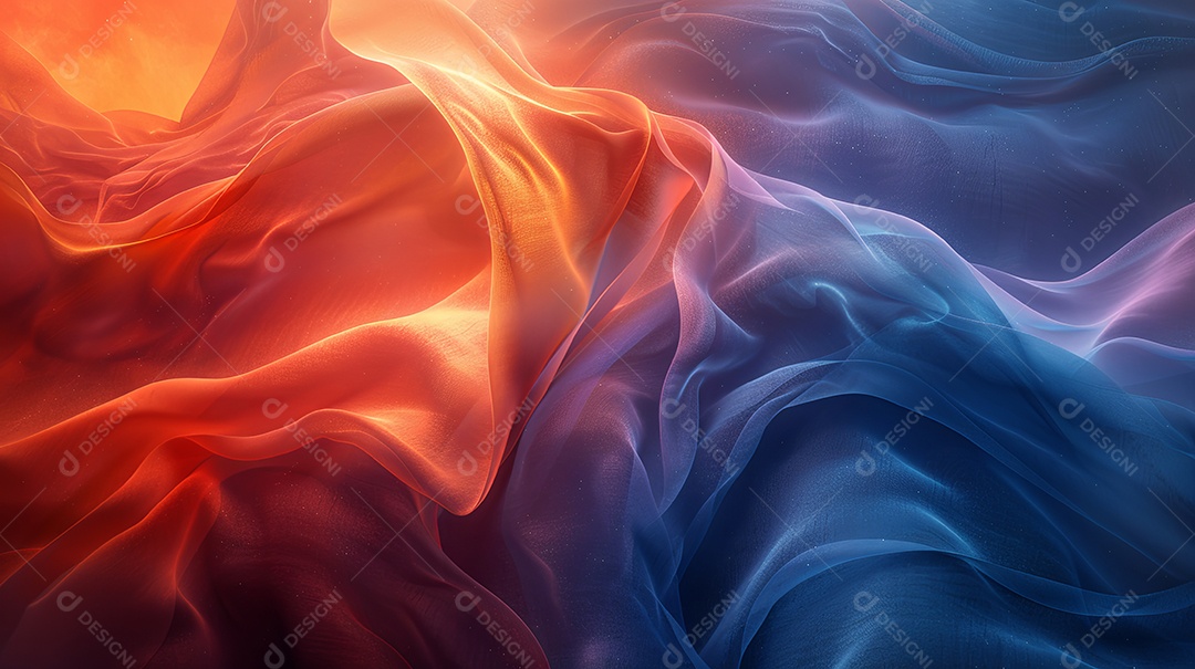 Naturalistas rollerwave céu noturno vermelho e azul tecidos fluidos