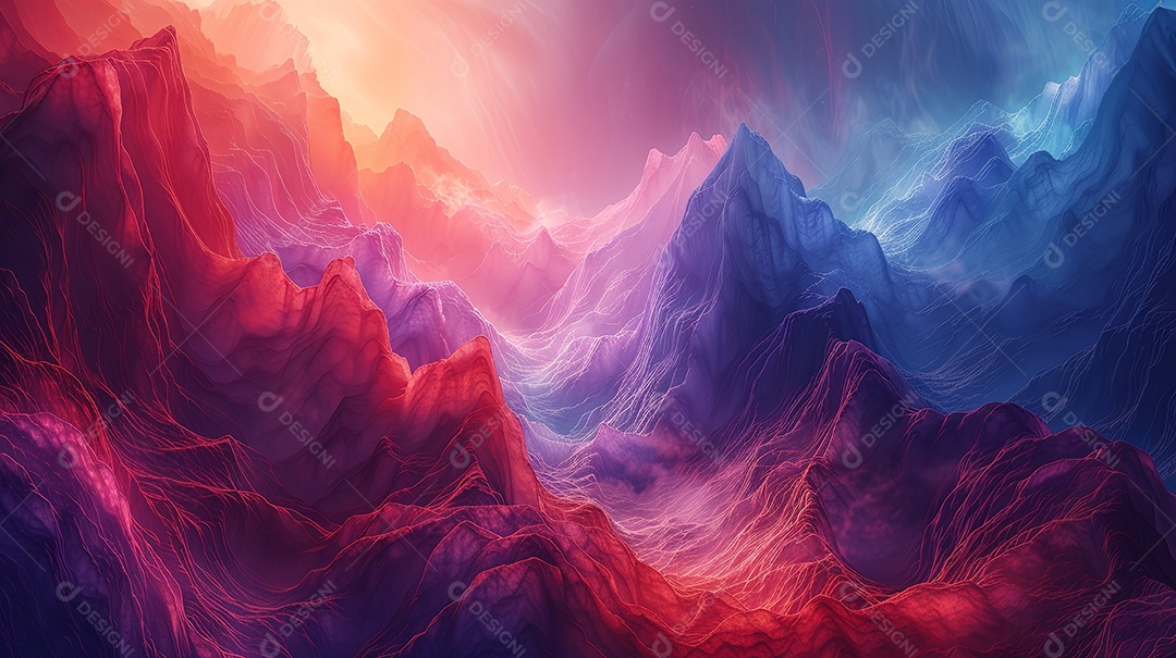 Naturalistas rollerwave céu noturno vermelho e azul tecidos fluidos