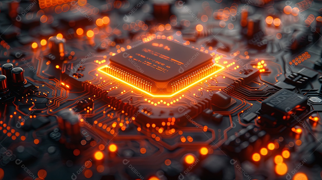 Papel de parede cinematográfico tecnologia futuro programação incorporado hardware