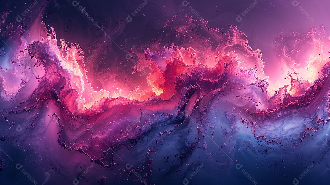 Tons de rosa neon azul e roxo expressionismo abstrato arte moderna