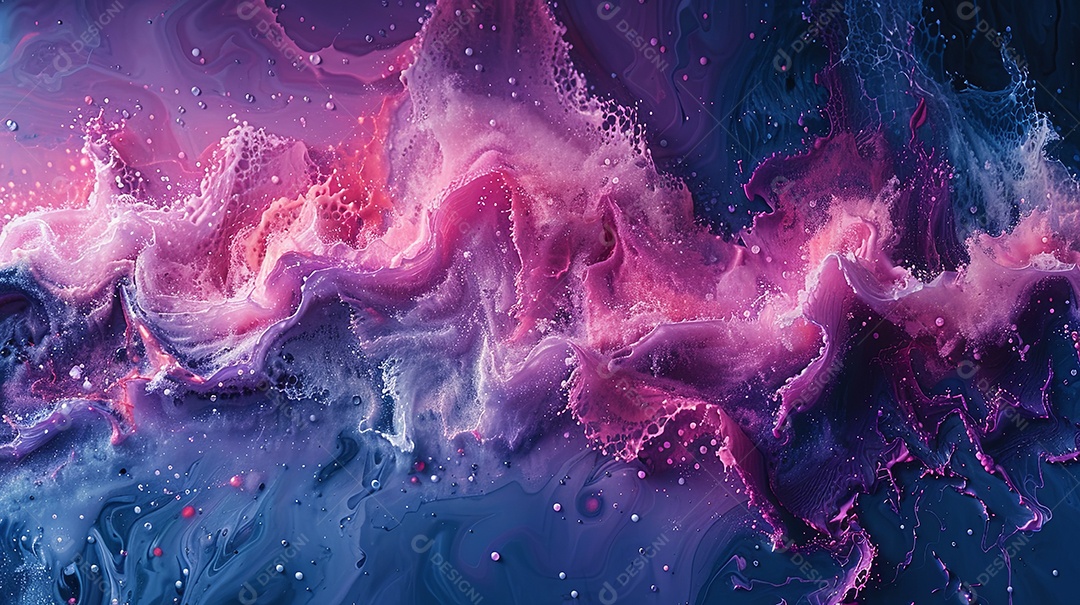 Tons de rosa neon azul e roxo expressionismo abstrato arte moderna