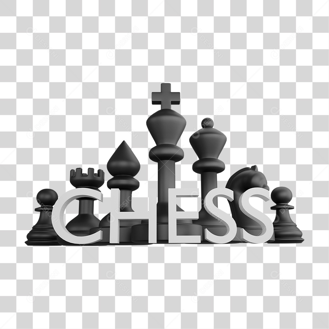 Peças de Xadrez PNG Transparente