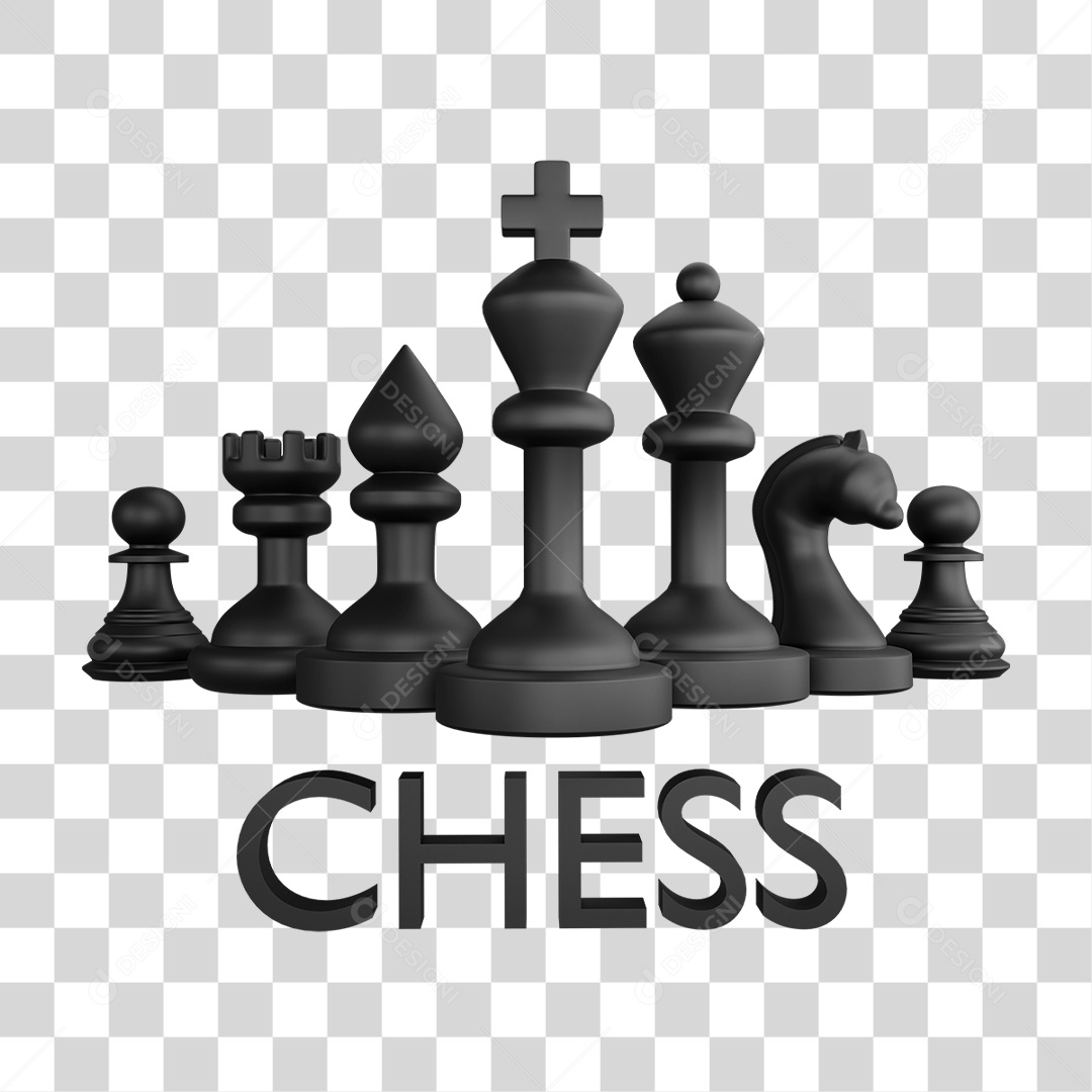 Peças de Xadrez PNG Transparente