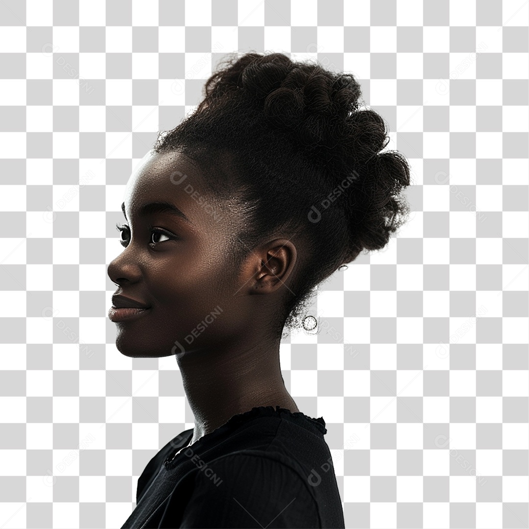 Mulher de Lado PNG Transparente