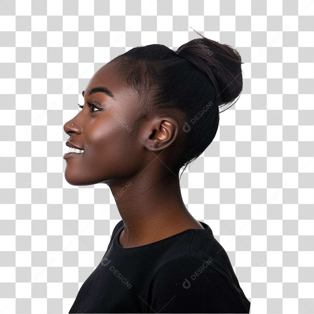 Mulher Sorrindo Alegre PNG Transparente