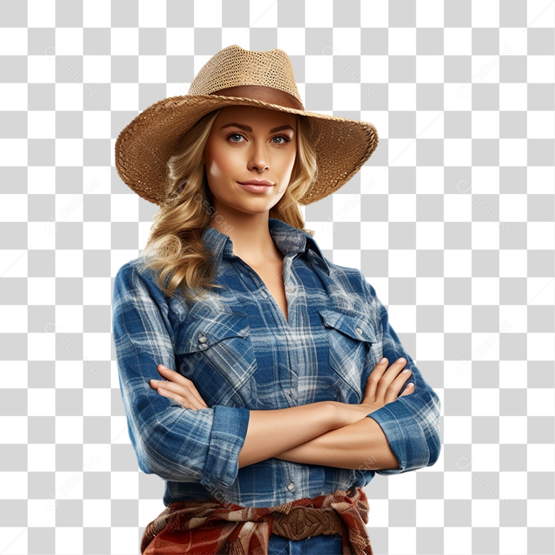 Mulher Fazendeira PNG Transparente