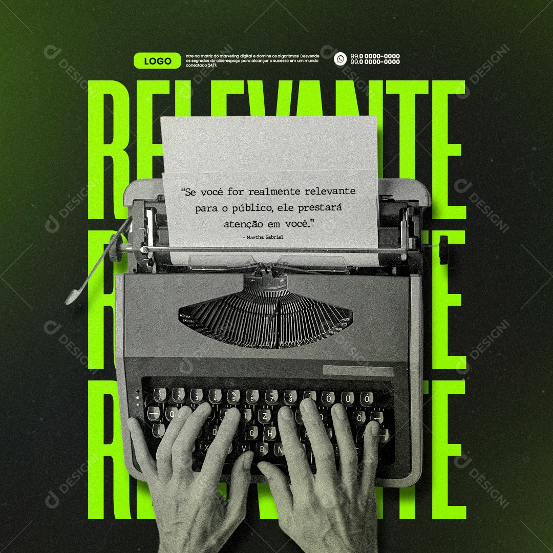 Marketing Digital Se Você for Realmente Relevante para o Público Social Media PSD Editável