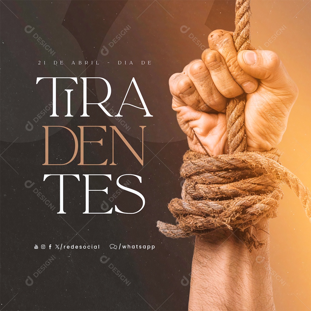 Dia de Tiradentes 21 de Abril Social Media PSD Editável