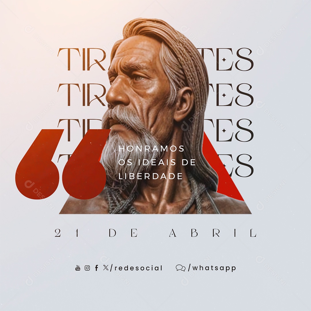 Dia de Tiradentes 21 de Abril Social Media PSD Editável