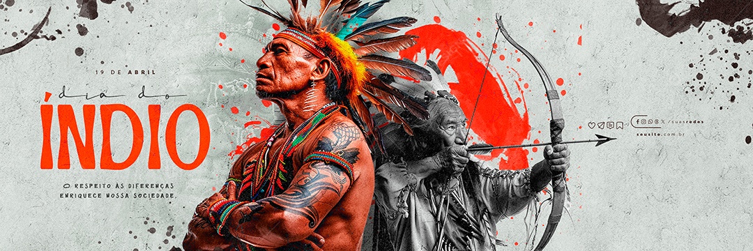 Carrossel Dia do Índio 19 de Abril O Respeito Social Media PSD Editável