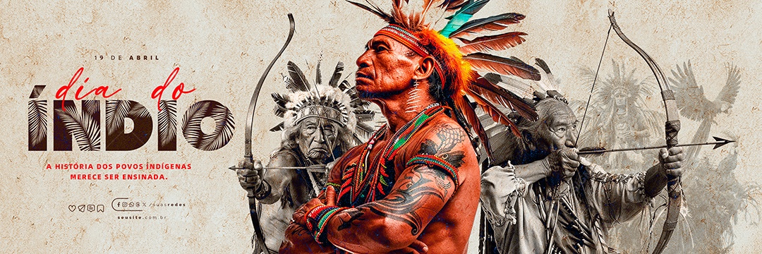 Carrossel Dia do Índio 19 de Abril A História dos Povos Indígenas Social Media PSD Editável