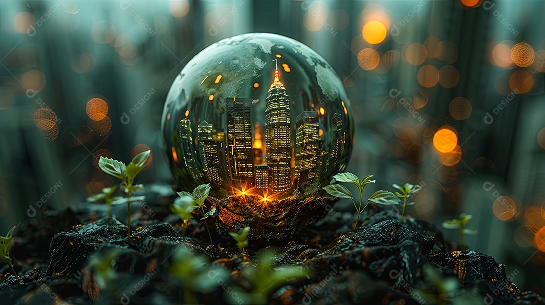 Desenvolvimento sustentável e ambiental responsável conceito de ecologia