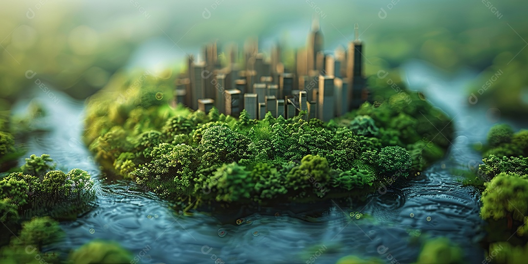 Desenvolvimento sustentável e ambiental responsável conceito de ecologia