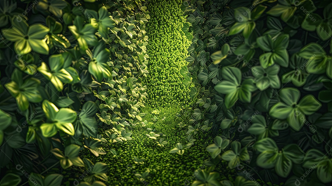 Papel de parede de folhas verdes sustentabilidade na produção de produtos naturais