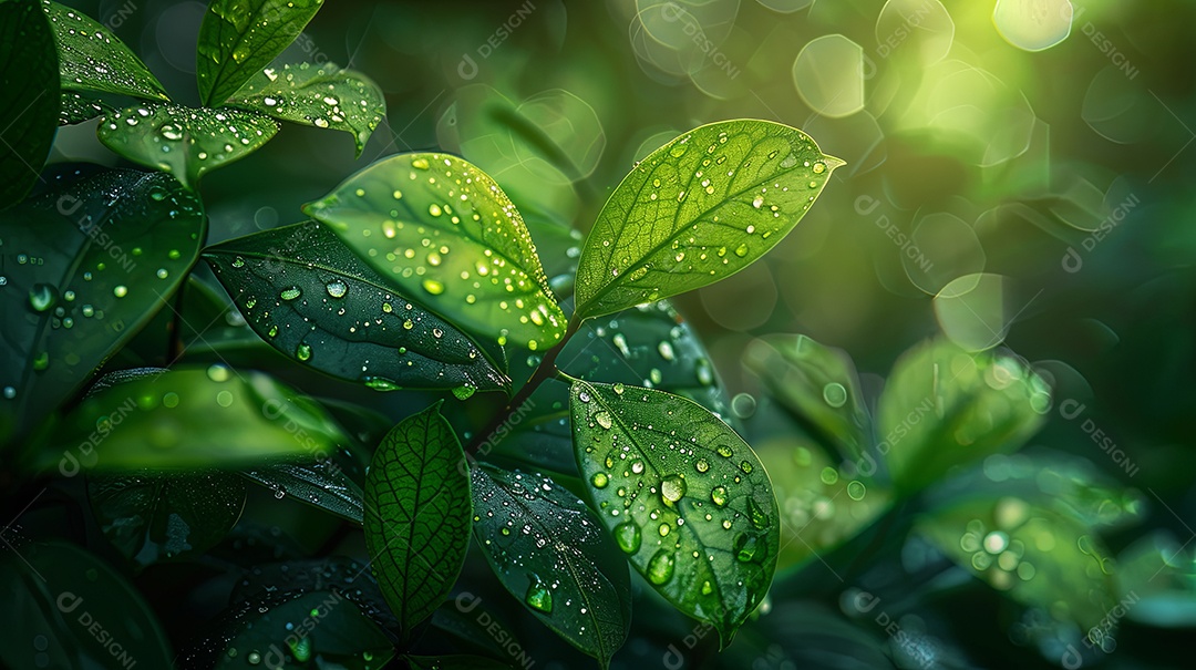 Papel de parede de folhas verdes sustentabilidade na produção de produtos naturais