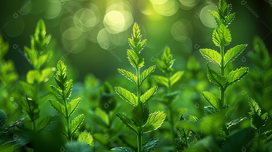 Bokeh apenas verde fresco