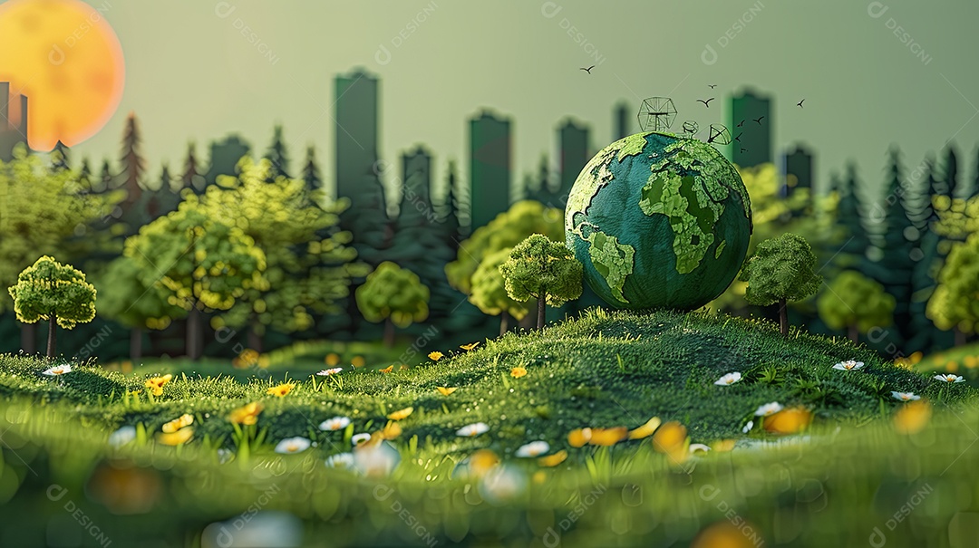 Uma ilustração de liderança em durabilidade ambiental