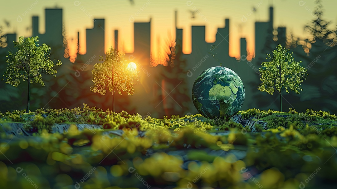 Uma ilustração de liderança em durabilidade ambiental