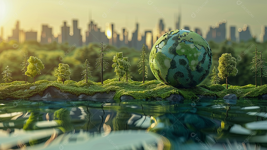 Uma ilustração de liderança em durabilidade ambiental