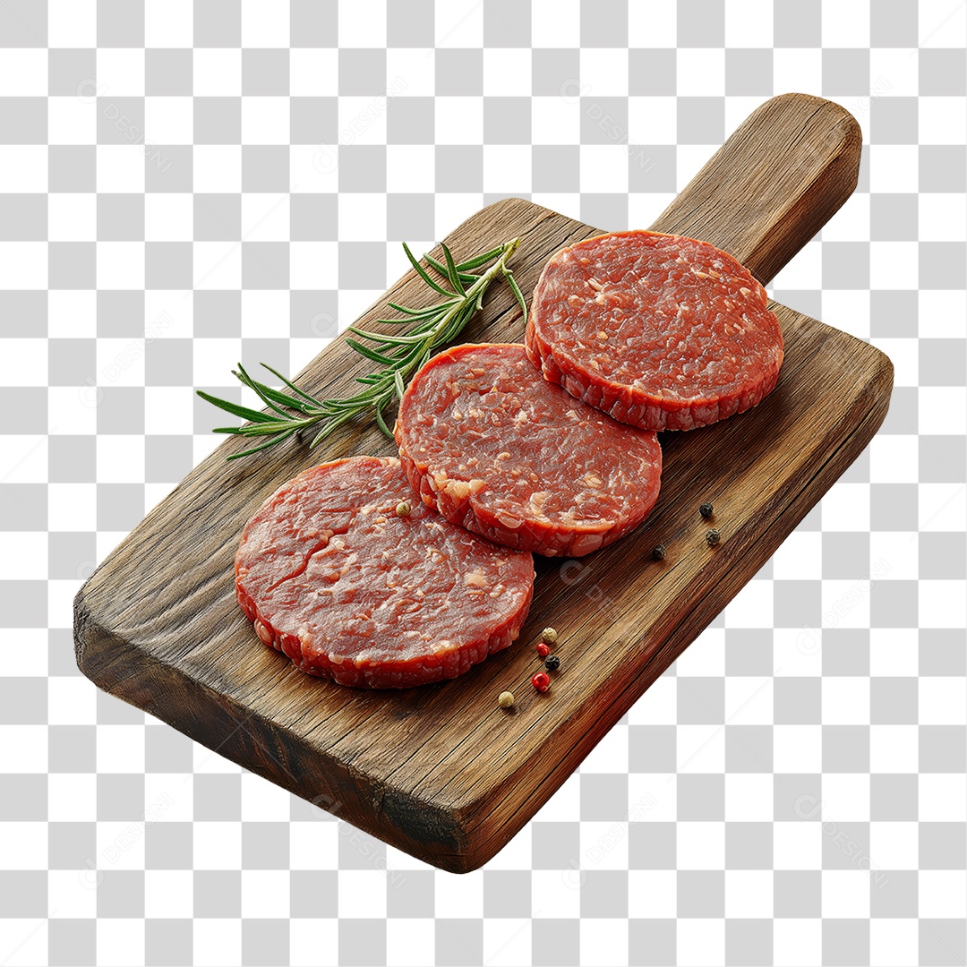 Bife de Hambúrguer Carne Moída PNG Transparente