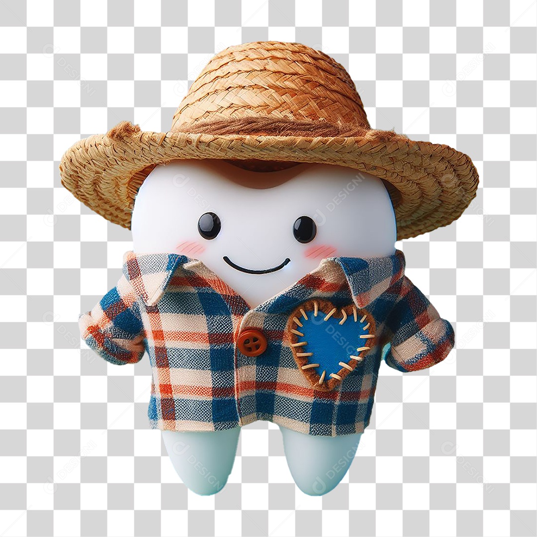 Dente na Festa Junina PNG Transparente