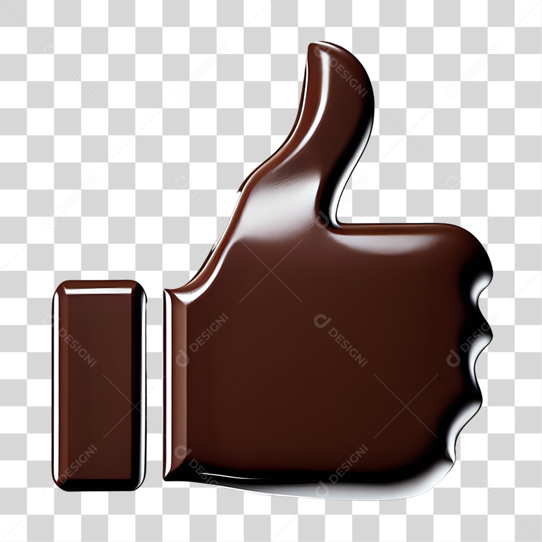 Facebook Like de Chocolate PNG Transparente