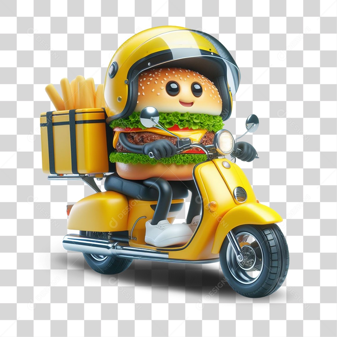 Emoji Entregador Delivery PNG Transparente