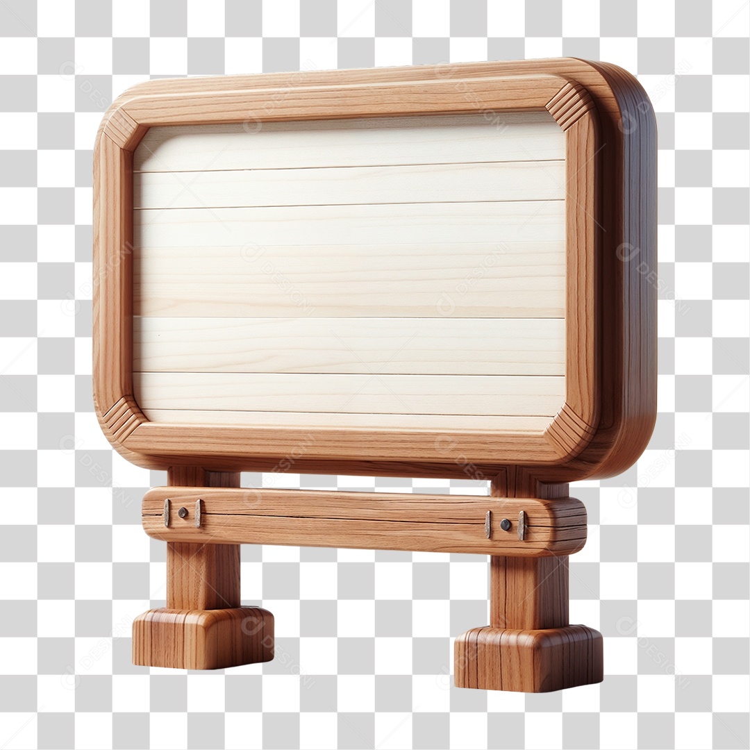 Placa de Madeira PNG Transparente