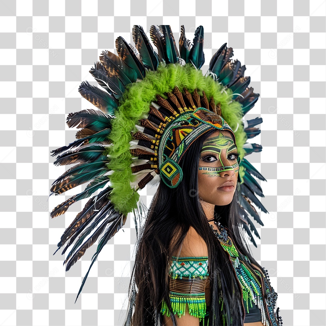 Indígena Brasileiro Rosto Pintado PNG Transparente