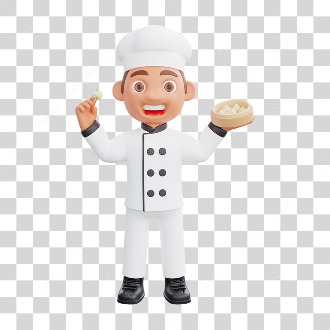 Personagem Chef de Cozinha PNG Transparente