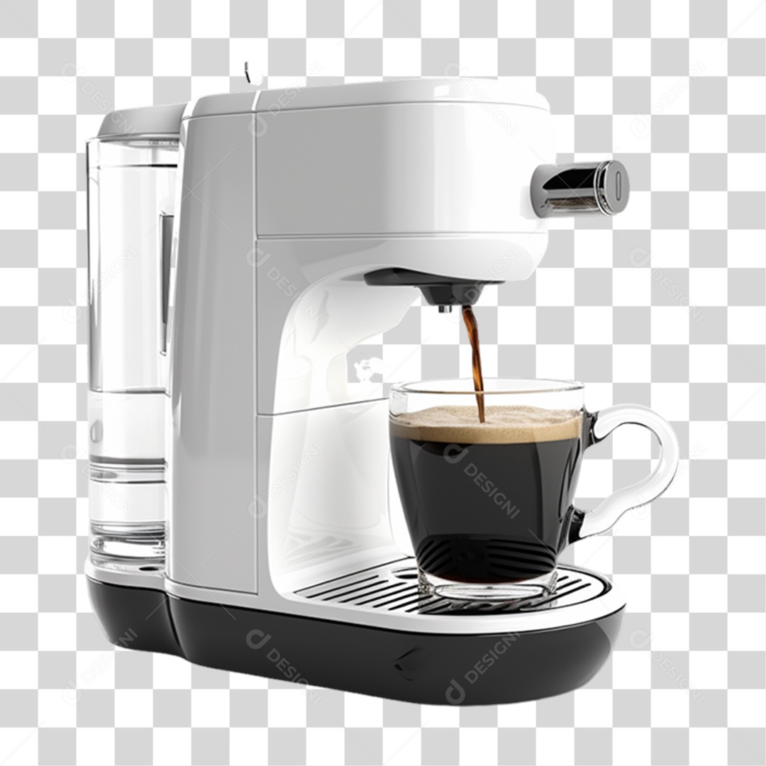Cafeteira com Xícara de Café PNG Transparente