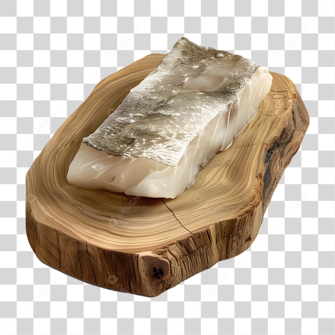Pedaços de Bacalhau em Tábua PNG Transparente
