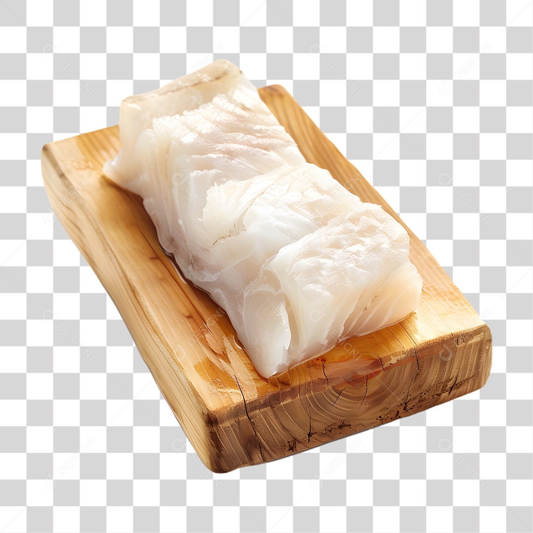 Pedaços de Bacalhau em Tábua PNG Transparente