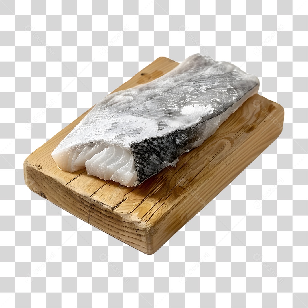 Pedaços de Bacalhau em Tábua PNG Transparente
