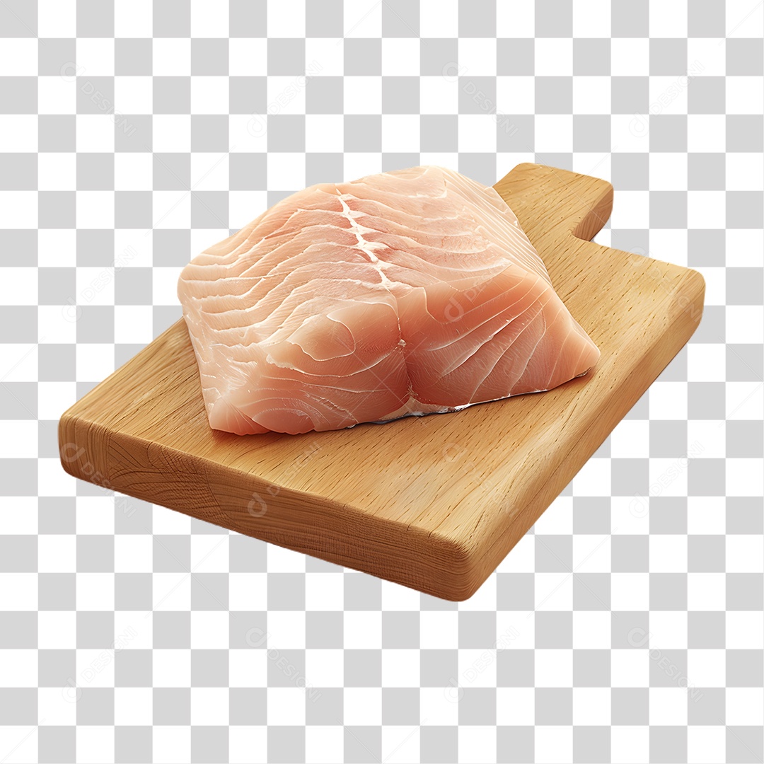 Pedaços de Bacalhau em Tábua PNG Transparente