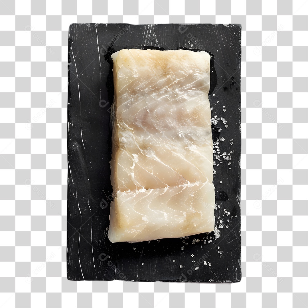 Pedaços de Bacalhau em Tábua PNG Transparente