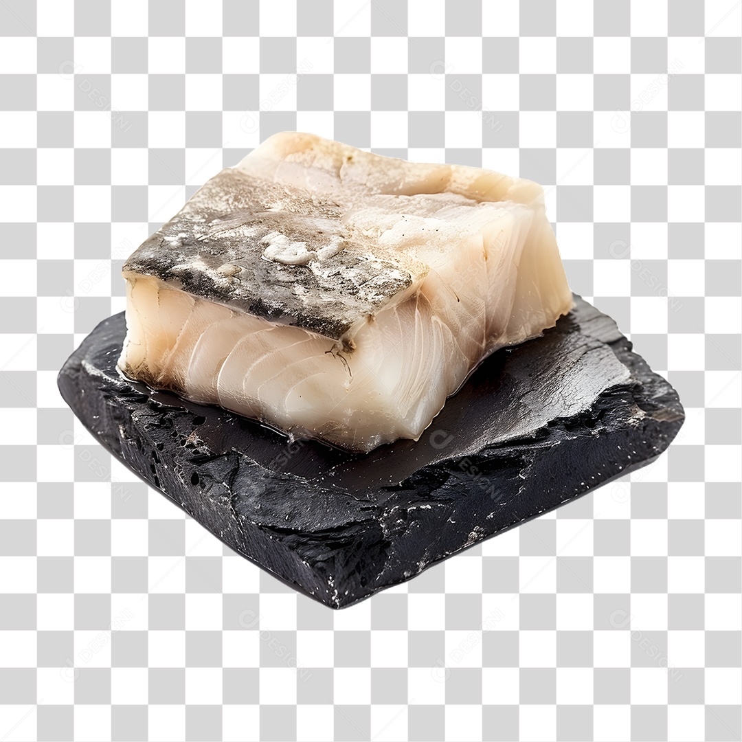 Pedaços de Bacalhau em Tábua PNG Transparente