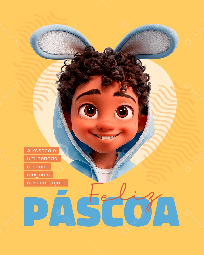 Feliz Páscoa 31 de Março Social Media PSD Editável