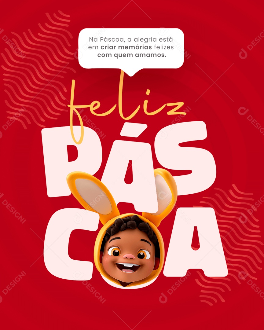 Happy Easter March 31st Alegria is Creating Happy Memories Editable Social Media PSD