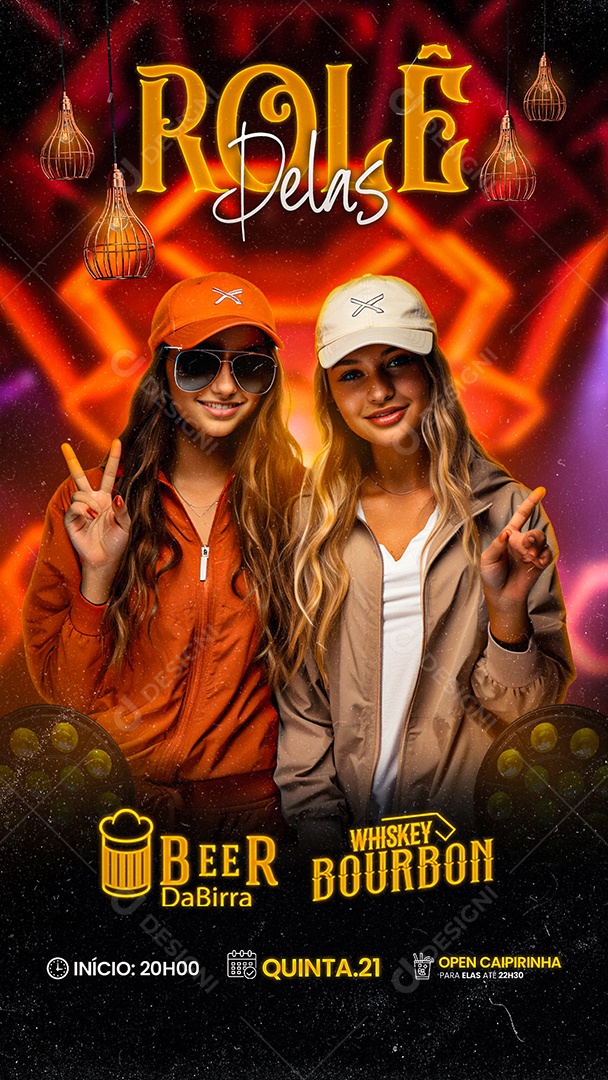 Story Flyer Rolê Delas Show Social Media PSD Editável