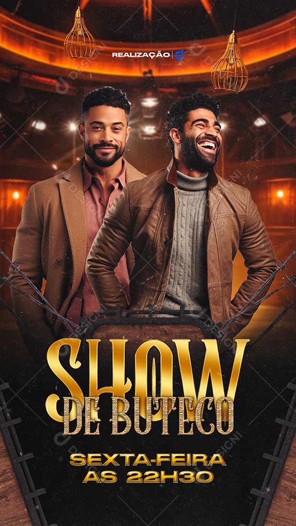 Story Flyer Show de Buteco Sexta Feira Social Media PSD Editável