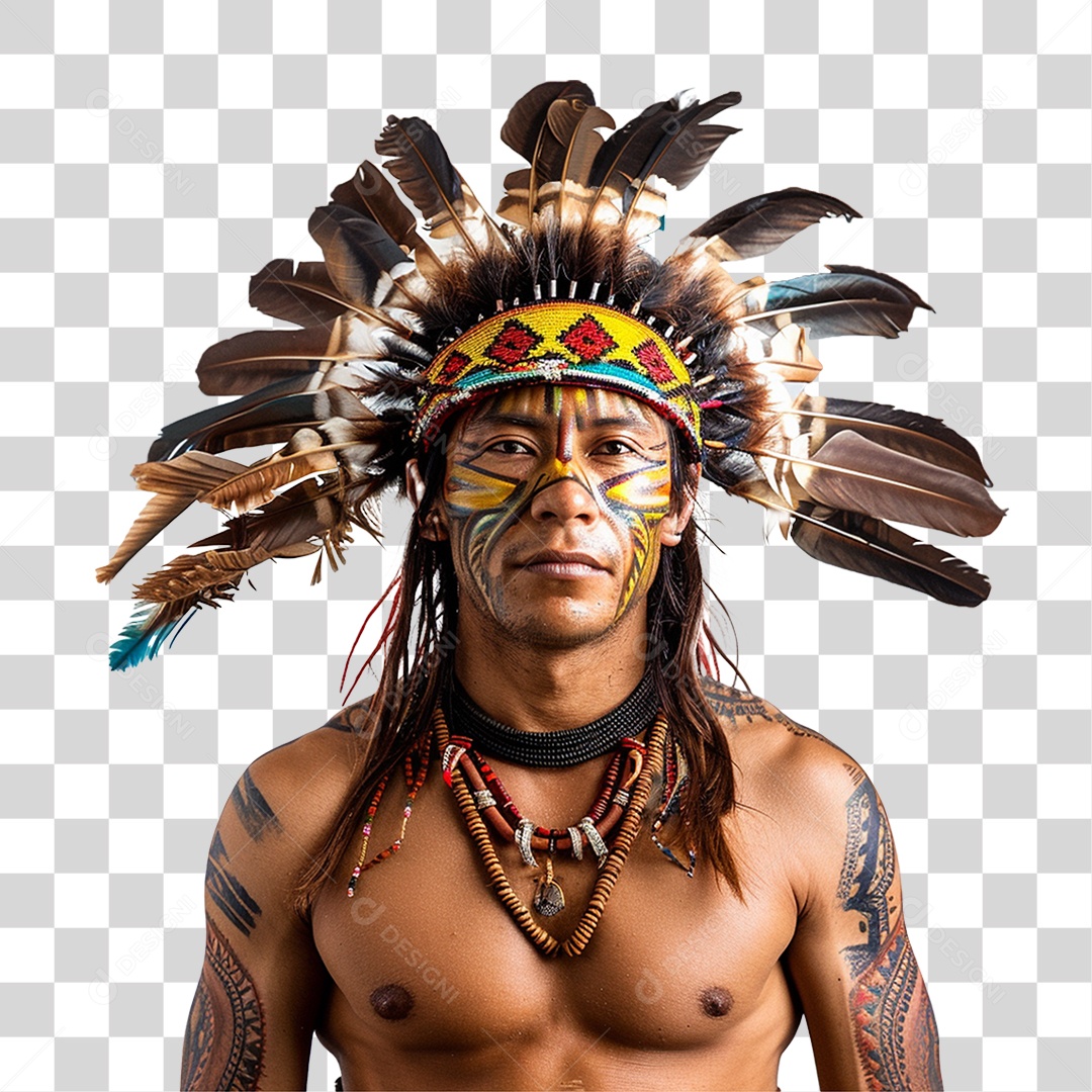 Indígena Brasileiro Aldeia Cacique PNG Transparente